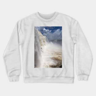 Waterfall near Tower at Foz do Iguacu - Brazilian Side Crewneck Sweatshirt